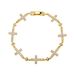 Women's Jewelry Light Luxury Retro Copper Diamond Cross Flower Bracelet Personality High End Niche Infinity Symbol Bracelet_ipsvogv.com