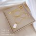 Body 【 Full Titanium Steel 】 Square Shell Snake Bone Furnace Real Gold Necklace For Women Instagram Internet Famous 【 】_ipsvogv.com