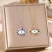 Devil's Necklace Women's Zircon Drip Oil Copper Gold Plated Bohemian Evil Eye Jewelry_ipsvogv.com