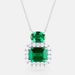 Cultivation grandmother necklace S925 silver claw inlaid cultivation colored gem clavicle chain retro noble temperament_ipsvogv.com