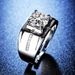 Classic Carbon High Men's Diamond Simulation Mosang Stone Dominant and Full of Wedding Ring_ipsvogv.com