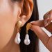 Design Sense: Liquid Metal Pleated For Women, Irregular Baroque Pearl Earrings_ipsvogv.com