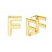 Unisex Hot Sales Real Gold Brass Electroplating Personalized Three Dimensional Hollow English Letter F Earrings For Women_ipsvogv.com