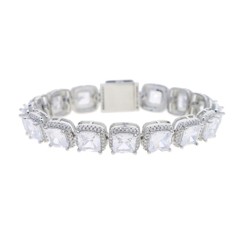 Women's Jewelry Fashion Light Luxury High End Square Zircon Bracelet Hip Hop Punk Women's Zircon Jewelry_ipsvogv.com