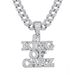 Hip Hop New Product 81king Of Carz Full Diamond Alloy Pendant Rap Cuban Chain Men's Necklace_ipsvogv.com