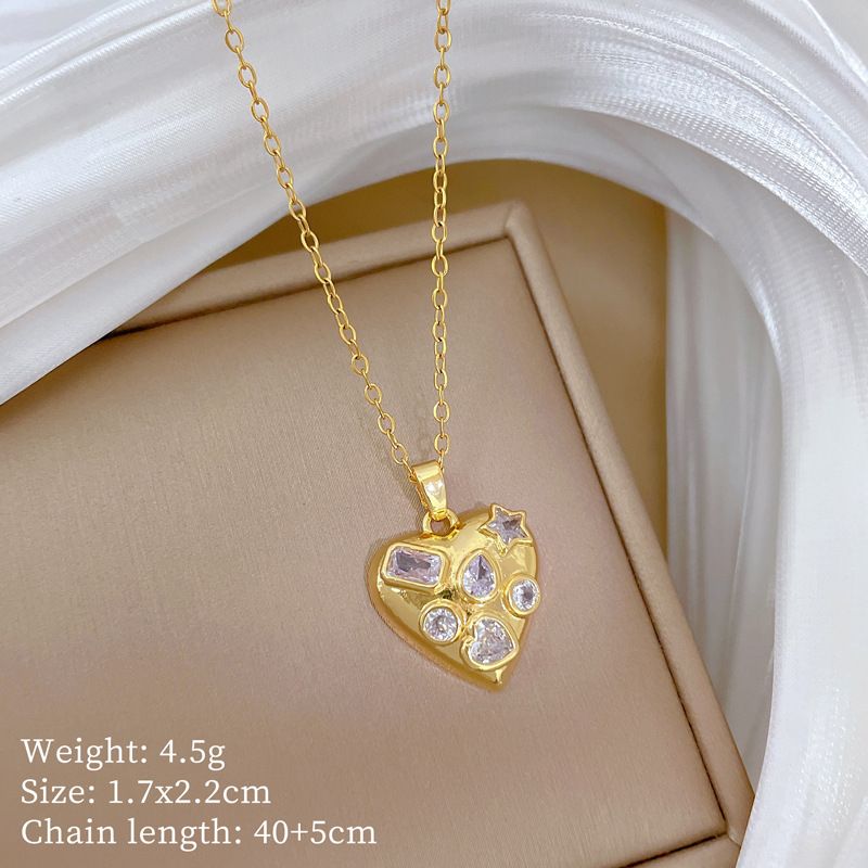 Personalized 【 】 Super Immortal Love Light Luxury Temperament Gorgeous Full Diamond Necklace Women's Versatile Clavicle 【 】_ipsvogv.com