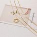 Brass Real Gold Electroplating Hot Sales Simple Twisted Circle Pendant Fashionable Ladies Three Layer Necklace_ipsvogv.com