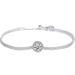 Women's Jewelry Silver Bracelet Round Moissanite Bracelet Empty Support Bracelet_ipsvogv.com
