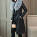 Women's large fur collar winter fur coat women plus fleece thickened medium long_ipsvogv.com