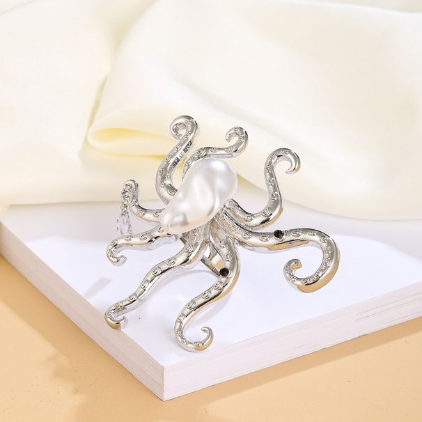 Hip hop Alex designed with personalized inlay octopus ring, fashionable and simple index finger ring_ipsvogv.com