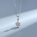 Classic six claw sterling silver necklace with Moissanite, simple clavicle chain, female broadcast_ipsvogv.com