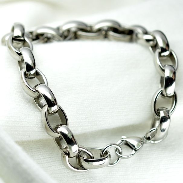 Mens Bracelets & Bangles 10mm 316L Stainless Steel Wrist Band Hand Chain Jewelry Gift_ipsvogv.com