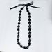 New Acrylic Black Ribbon Knot Necklace Graduation Sash Wreath_ipsvogv.com
