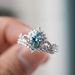 Sanjie's New Silver Sea Blue Diamond Crown Small Fragrance Style Ring, Simple And Versatile Accessory For Women_ipsvogv.com
