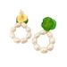 New Fashionable Freshwater Aquaculture Pearl Rose Shaped Exaggerated Atmospheric Eardrops Silver Needle Earrings_ipsvogv.com