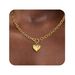 Hot Selling Fashion, Simple And Versatile Smooth Love Pendant Brass Real Gold Electroplating OT Buckle Necklace_ipsvogv.com