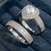 Cao Shi's Hot Selling Sweet Heart Shaped Zircon Women's Engagement Set Luxury Wedding Ring For Women_ipsvogv.com