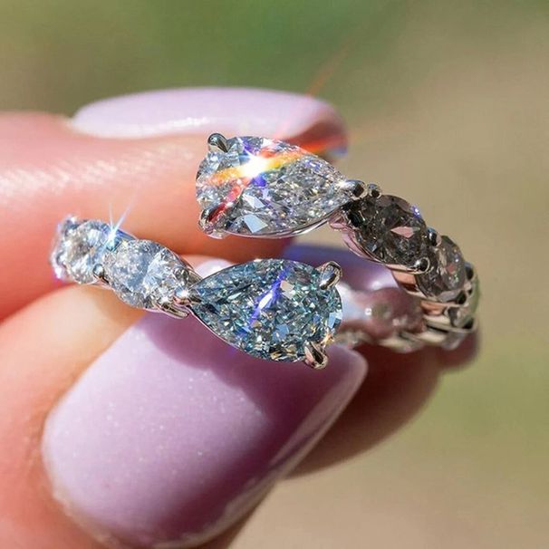 Cao Shi's Hot selling Fashion Droplet Open Elegant Snake shaped Geometric Women's Ring_ipsvogv.com