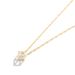 Korean Version Gold-plated Hollowed Out Titanium Steel Necklace For Women, Minimalist Square With Diamond Pendant, Mesh_ipsvogv.com