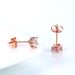 Unisex fashion simple earrings Copper inlaid zircon plated rose gold hot selling earrings_ipsvogv.com
