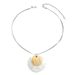 Fashionable OL minimalist design women's necklace personalized large circle metal inlaid diamond niche high-end_ipsvogv.com