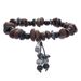 New Chinese Style Handmade Natural Real Coffee Bean Bracelet Elastic Sandalwood Coconut Chips Wood Splicing Woven Hand Jewelry Bracelet For Women_ipsvogv.com