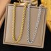 Hot Selling Gold Titanium Plain Simple Temperament Rope Chain Stainless Steel Vacuum Electroplating_ipsvogv.com