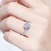 Snowflake shaped Love Blossomi Plated Platinum Diamond, Female Proposal and Eagement Group Set with Large Weddi_ipsvogv.com