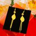 Internet Famous Sand Star Brass Gold-plated Genuine Gold Color Preserving Leaf Earr, Fashionable Women's Tassel_ipsvogv.com