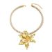 2024 New Style Women's Exaggerated Three Dimensional Flower Design Versatile Pendant Clavicle Chain Necklace_ipsvogv.com