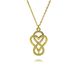 Heart Shaped Zircon Copper Plated Gold Necklace Jewelry Accessories Decorative Accessories Baroque Love Valentine's Day Jewelry DIY_ipsvogv.com