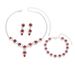 Women’s Jewelry Set Fashion Earrings Necklace Bracelet Jewelry Set Claw Chain Bridal Jewelry Simple Blue Birthday Party Gift_ipsvogv.com