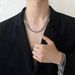 Necklace Men's Fashion High End Ins Design Hip Hop Double Layer Stacking Necklace Simple Boys Titanium Steel Chain_ipsvogv.com