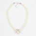 Jewelry pearl multi strand woven short necklace choker neck F1060_ipsvogv.com