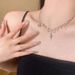 【 13000 People Collection 】 Stupid Beauty~Cross Zircon Tassel Collarbone Chain Women's Fashion Personality Design_ipsvogv.com