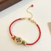 New Four Leaf Clover Chinese Style Snake Year Red Rope Bracelet With A Sense Of Luxury, Simplicity, Temperament, Zodiac Year Leath_ipsvogv.com