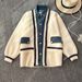 Women's Clothing Denim splicing two piece cardigan sweater jacket _ipsvogv.com