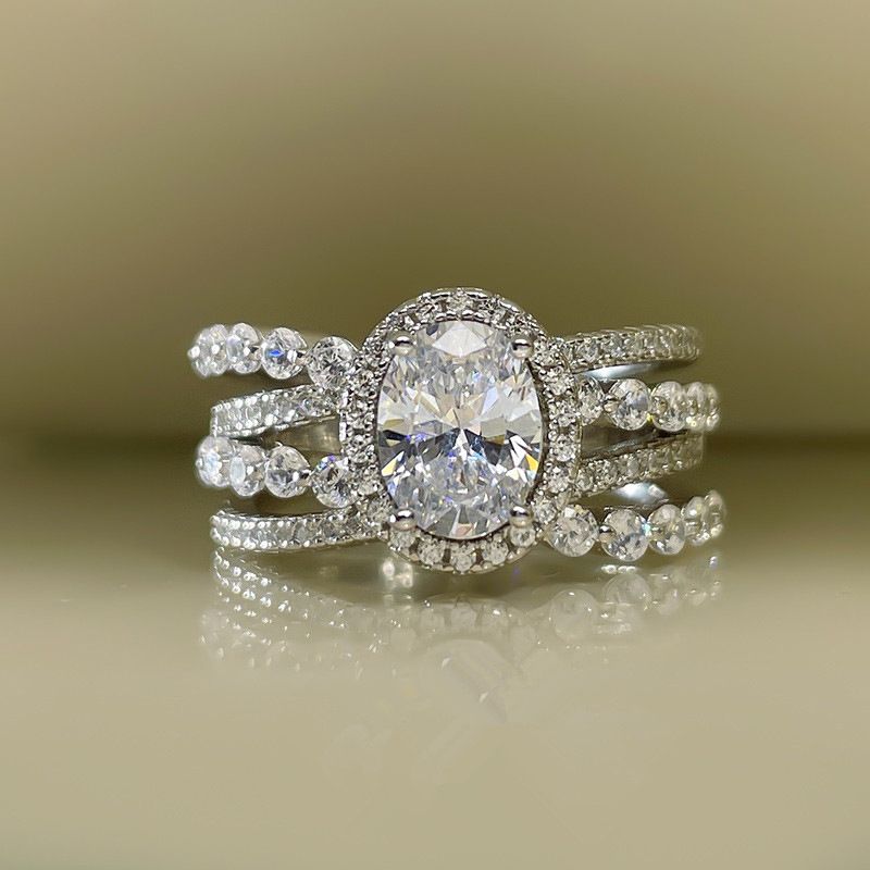 Cao Shi's temperament female niche design, high-end feeling, light luxury, oval ring, personalized multi-layer hand_ipsvogv.com
