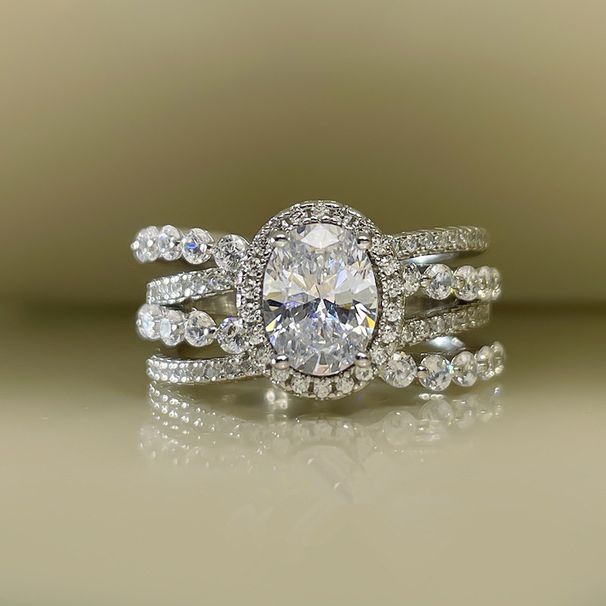 Cao Shi's temperament female niche design, high-end feeling, light luxury, oval ring, personalized multi-layer hand_ipsvogv.com