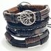 2025 Men's Tree Of Life Woven Leather Bracelet Punk Style Multi-layer Hip-hop Trendy Design_ipsvogv.com