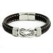 Fashion Commuter Men's Leather Alloy Magnetic Twist Punk Bracelet_ipsvogv.com