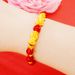 New Red/Yellow Agate Paired With Sand Gold Pixiu Women's Red/White Jade Marrow Bracelet_ipsvogv.com