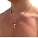 Hot-selling Men's Twist Chain Hip-hop Trend Stainless Steel Cross Pendant Men's Necklace_ipsvogv.com
