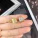Unisex hot selling hip hop zircon thread earrings men and women three dimensional square full diamond gold plated earrings earrings_ipsvogv.com
