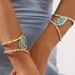 B2815 Lava Texture Pattern Open Personalized Design Alloy Resin Irregular Bracelet_ipsvogv.com