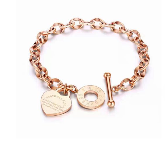 Hot selling titanium steel bracelet female O chain love fashion OT buckle stainless steel bracelet_ipsvogv.com