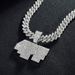 Full Diamond Letter 4PF Pendant Fashion Versatile Alloy Rhinestone Hip-Hop Jewelry_ipsvogv.com