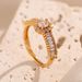 French Micro Inlaid Zircon For Women, Versatile, High-end, Light Luxury, Personalized, INS Style Open Mouth Ring Jewelry_ipsvogv.com