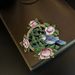 {Lucky Ruyi} Middle Ancient Heavy Industry Enamel Gradient Simi Dye Diamond Brooch National Style Hollow-out Embossed Magpie Jewelry_ipsvogv.com