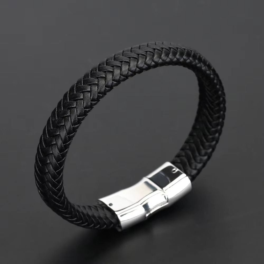 New Leather Alloy Fashion Punk Jewelry Hot Selling Men's Bracelet_ipsvogv.com